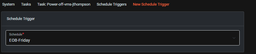 Schedule trigger - Dark Mode