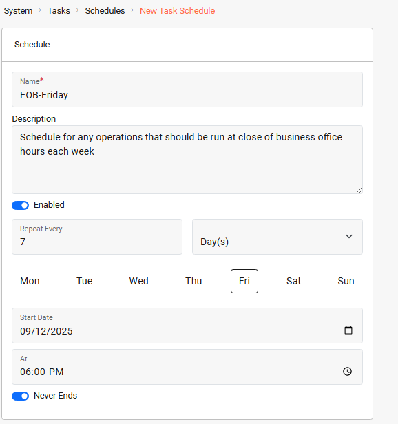 Schedule COB - Light Mode