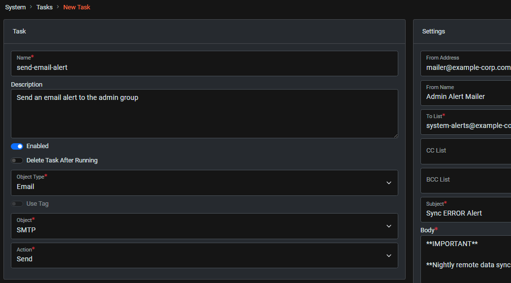 Create webhook - Dark Mode